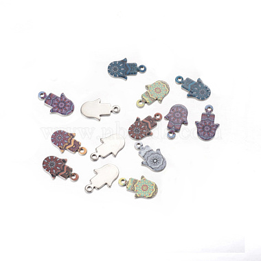 Stainless Steel Color Mixed Color Palm Stainless Steel Pendants