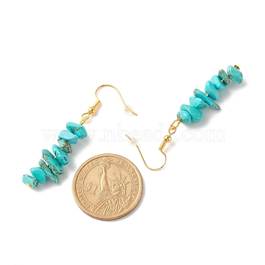 Synthetic Turquoise Chip Beaded Dangle Earrings(EJEW-JE04788-07)-4