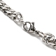201 Stainless Steel Curb Chain Necklaces for Men(NJEW-Q336-08E-P)-5