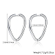 boucles d'oreilles créoles en argent sterling plaqué rhodium anti-ternissement 925(DU0168-1)-3