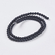 Synthetic Black Stone Beads Strands(G-G508-6)-2