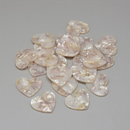 Cellulose Acetate(Resin) Pendants, Heart, Lilac, 15.5x18.5x2.5mm, Hole: 1mm(X-KY-S142C-A309)