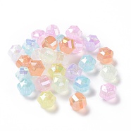 Transparent Acrylic Imitation Jelly Beads, Hexagon, Mixed Color, 15.5~16x17.5~18x14mm, Hole: 2.5mm(OACR-P011-07M)
