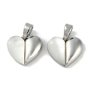 Brass Pave Natural Shell Heart Charms, Platinum, 11x12.5x3mm, Hole: 4x2.5mm(KK-P283-07P)