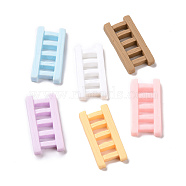 Cute Opaque Resin Cabochons, Ladder, Mixed Color, 31x15x4mm(RESI-L037-10)