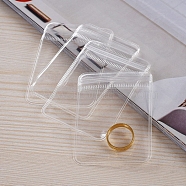 50Pcs Soft Plastic Zip Lock Bags, Top Seal Bags for Jewelry Storage, Rectangle, Clear, 12x8cm, Unilateral Thickness: 5.1 Mil(0.13mm)(PW-WG54203-01)