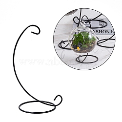Iron Display Stand, Plant Hanger, Ornaments Display Holder, for Hanging Globe Witch Ball Art Craft, Home Party Decorations Hook, Black, 24x12x10cm(IFIN-H062-A-02)