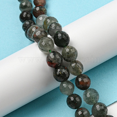 Natural Afican Bloodstone Beads Strands(G-C079-B02-01)-2