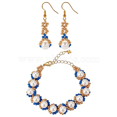 Blue Pearl Bracelets & Earrings