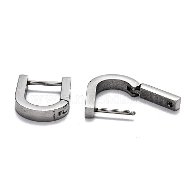 304 Stainless Steel Huggie Hoop Earrings(STAS-J033-12B-P)-3