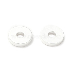 Brass Spacer Beads, Long-Lasting Plated, Flat Round, Silver, 5x1mm, Hole: 1.6mm(KK-A254-05D-S)