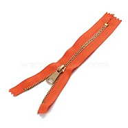 Garment Accessories, Nylon Closed-end Zipper, Zip-fastener Components, Orange Red, 225x33x2.5mm(FIND-WH0052-40I)