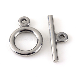 Tarnish Resistant 304 Stainless Steel Toggle Clasps, Stainless Steel Color, Toggle: 18.5x13.5x2.5mm, Hole: 2mm, Bar: 7.5x21.5x2.5mm, Hole: 2mm.(STAS-Q195-85)