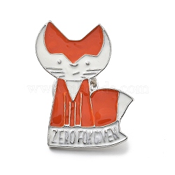 Animal Enamel Pins, Alloy Brooches for Backpack Clothes, Fox, 29.5x23mm(JEWB-S039-05P)