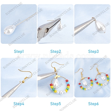 kit de fabrication de boucles d'oreilles en coquillage naturel sunnyclue diy(DIY-SC0018-43)-4