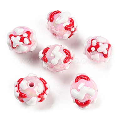 Pink Round Acrylic Beads