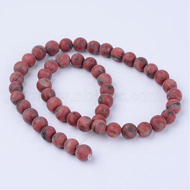 Jaspe de sésame naturel / perles de jaspe kiwi(G-Q462-6mm-04)-2