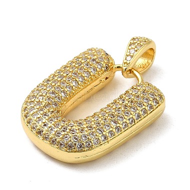 Brass Micro Pave Cubic Zirconia Pendants(KK-E061-03G-21)-2