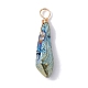 Electroplated Natural Quartz Crystal Dyed Pendants(PALLOY-JF02325-05)-3
