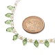Acrylic Leaf Charm Necklace with Imitation Pearl Beaded for Women(NJEW-JN04138)-5