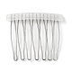 304 Stainless Steel & Plastic Hair Comb Findings(MAK-K021-07A-P)-1