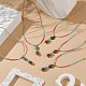 5шт 5 стильных натуральных и синтетических смешанных драгоценных камня овальные ожерелья с подвесками набор(NJEW-JN04123)-8