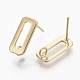 Brass Stud Earring Findings(X-KK-T056-10G-NF)-1