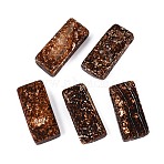 Natural Tree Bark Agate Pendants, Rectangle Charms, 37~39x17~18x8~10mm, Hole: 2~3mm(G-Q606-19)