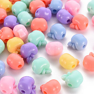 Opaque Acrylic Beads, Apple, Mixed Color, 14x13.5x10.5mm, Hole: 3mm(X-TACR-S154-43D)
