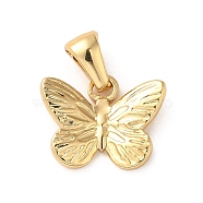 304 Stainless Steel Butterfly Charms, Golden, 12x15x3.5mm, Hole: 5.5x3mm(STAS-L272-007G)