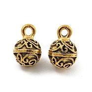 Tibetan Style Alloy Charms, Cadmium Free & Lead Free, Bell, Antique Golden, 13x8.5mm, Hole: 1.8mm, about 387Pcs/1000G(FIND-M011-02AG)