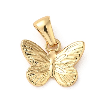 304 Stainless Steel Butterfly Charms, Golden, 12x15x3.5mm, Hole: 5.5x3mm
