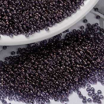 MIYUKI Round Rocailles Beads, Japanese Seed Beads, 15/0, (RR1884) Violet Gold Luster, 1.5mm, Hole: 0.7mm, about 5555pcs/10g