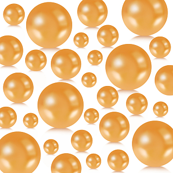 ABS Plastic Imitation Pearl Beads, No Hole, Dark Orange, 10~30mm, 150pcs/set