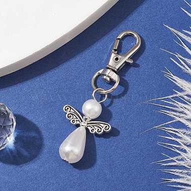 Angel ABS Plastic Imitation Pearl Pendant Decorations(HJEW-JM01359-02)-3