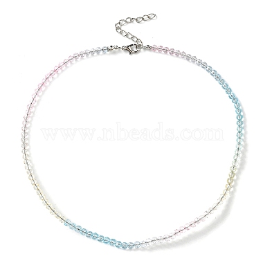 Light Sky Blue Glass Necklaces