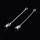 Trendy Rhodium Plated 925 Sterling Silver Ear Threads(STER-M088-26C)-3