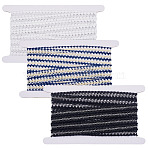 Polyester Lace Ribbon, Flower Trimming for Wedding Dress Decoration, with Cardboard Display Card, Mixed Color, 5/8 inch(15mm)(OCOR-TA0004-16A)