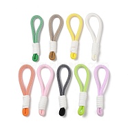 Braided Nylon Strap, Plastic Finding for Key Chain Bag Phone Lanyard, Mixed Color, 150x40x16mm(AJEW-C035-02)