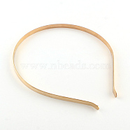 Hair Accessories Iron Hair Band Findings, Golden, 120~125mm(X-OHAR-Q042-008C-03)