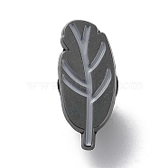 Gothic Art Enamel Pins, Gunmetal Alloy Bird Badge for Women Men, Feather, 25.3x10.7x1.4mm(JEWB-K001-10A-B)