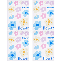 PVC Self Adhesive Flower Car Sticker, Waterproof Floral Decals for Car Decoration, Colorful, 306x206x0.3mm, Sticker: 39~78x42~98mm(DIY-WH0453-57B)