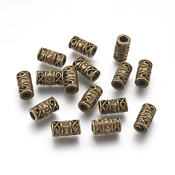 Tibetan Style Alloy Beads, Column, Cadmium Free & Lead Free, Antique Bronze, 12x6mm, Hole: 3.5mm(MLF0856Y)