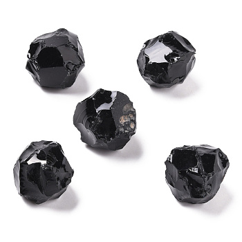 Rough Natural Obsidian Beads, No Hole/Undrilled, Round, 21~23mm