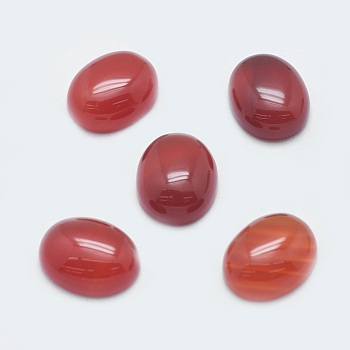 Natural Carnelian Cabochons, Oval, 10x8x4mm