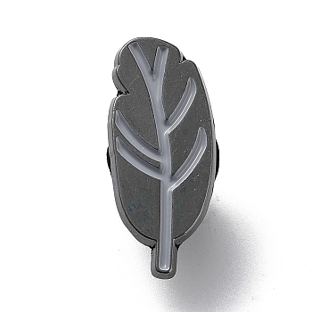 Gothic Art Enamel Pins, Gunmetal Alloy Bird Badge for Women Men, Feather, 25.3x10.7x1.4mm