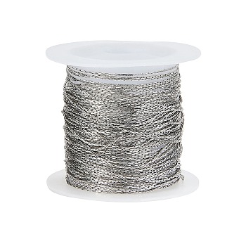 304 Stainless Steel Cardano Chains, Soldered, Stainless Steel Color, 0.5mm, 9~10m/roll