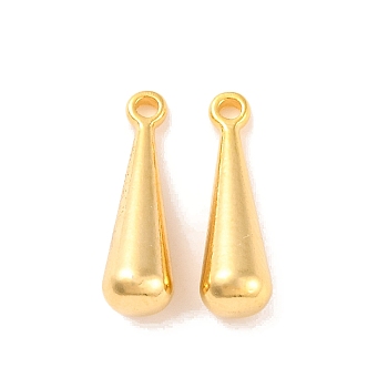 Brass Pendants, Lead Free & Cadmium Free, Teardrop, Real 24K Gold Plated, 4x4mm, Hole: 1.2mm