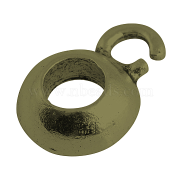 Tibetan Style Alloy Hanger Links, Cadmium Free & Nickel Free & Lead Free, Antique Bronze, 14x9.5x3mm, Hole: 3mm(X-TIBE-S298-135AB-FF)