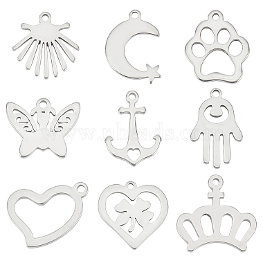 Mixed Color Mixed Shapes 304 Stainless Steel Charms